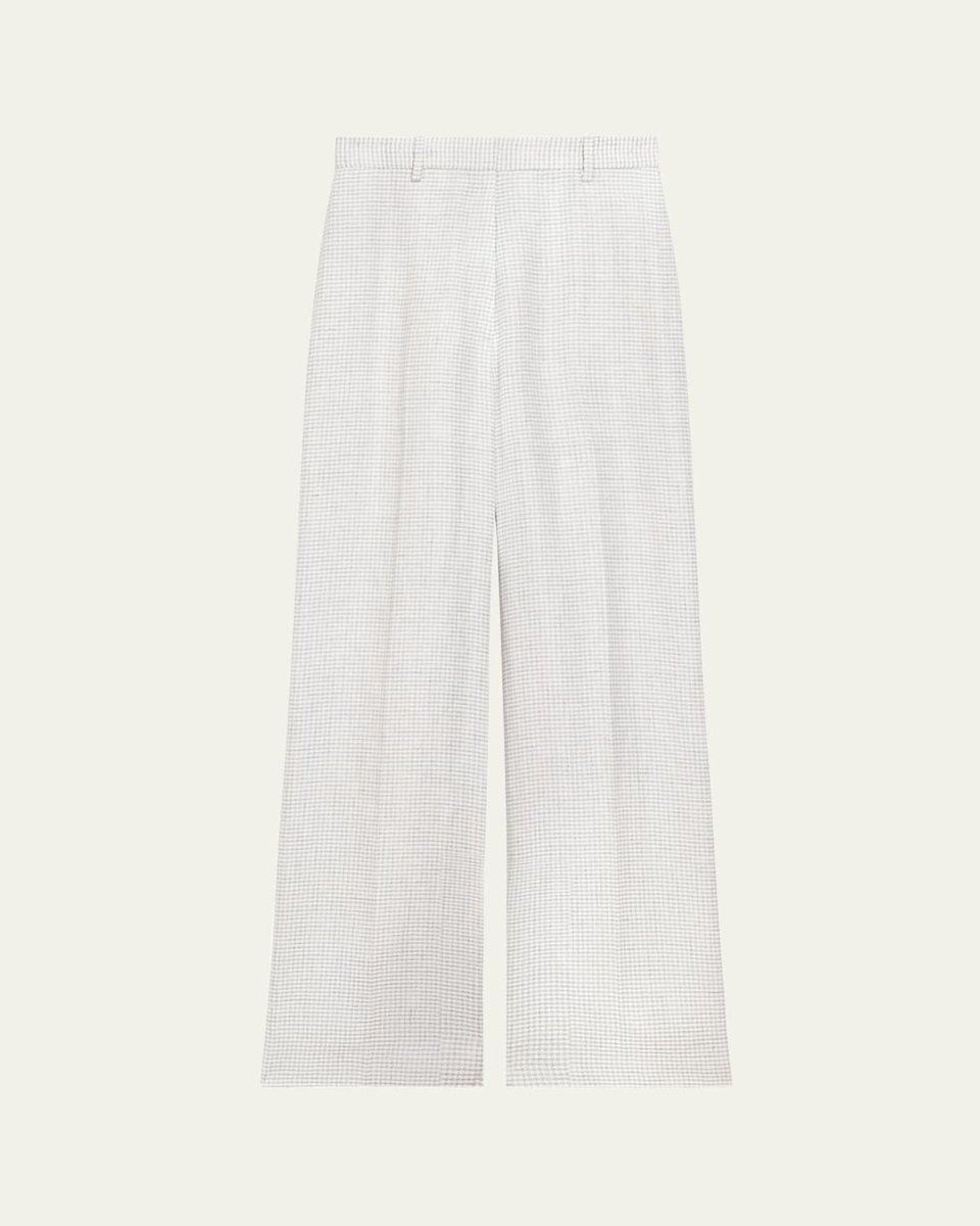 Houndstooth Classic Straight Trousers